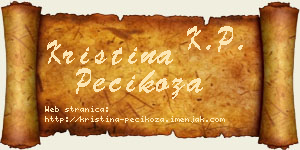 Kristina Pecikoza vizit kartica